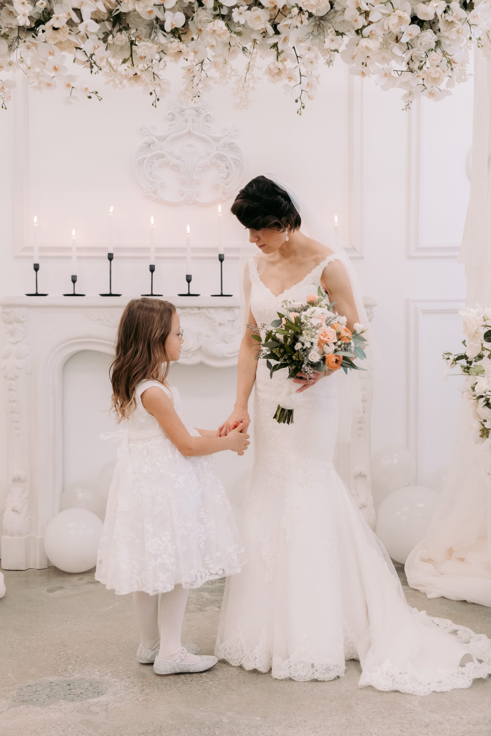 toronto wedding bride flowergirl