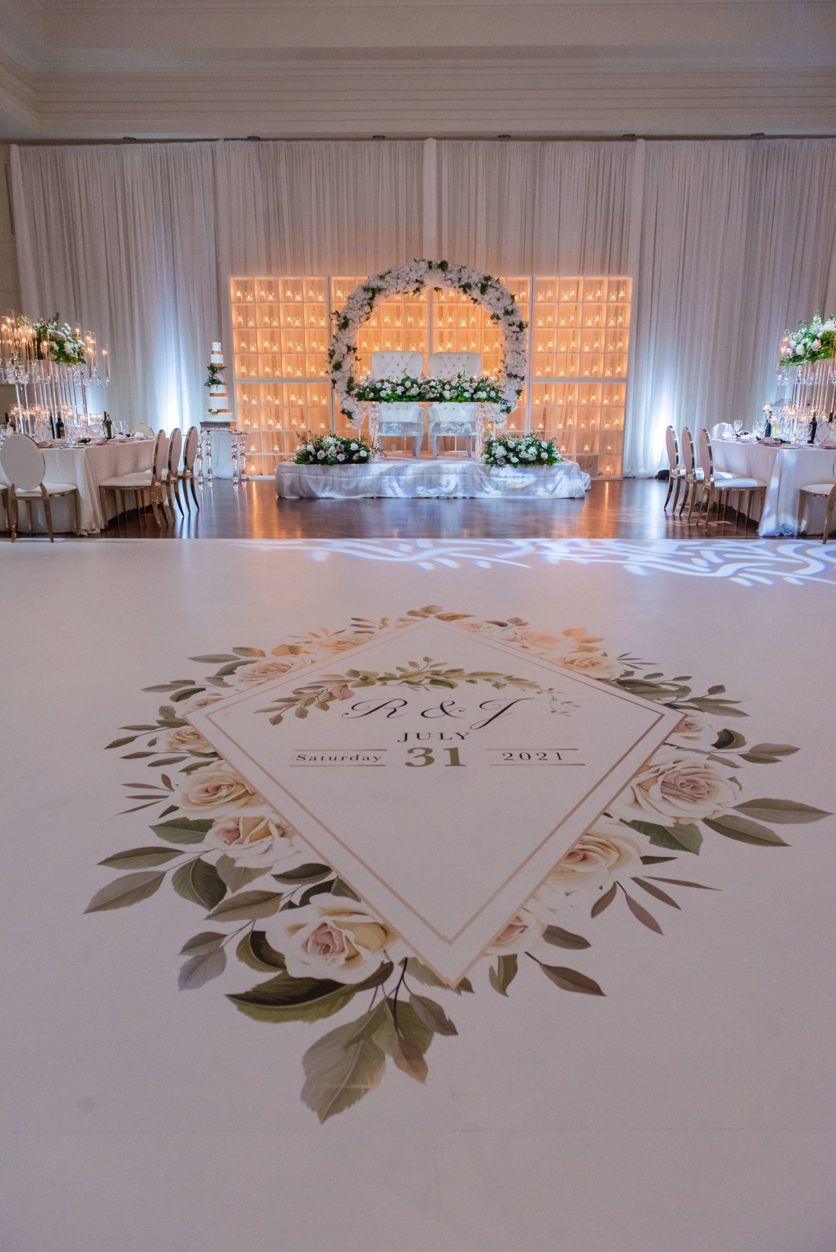 toronto wedding dancefloor monogram